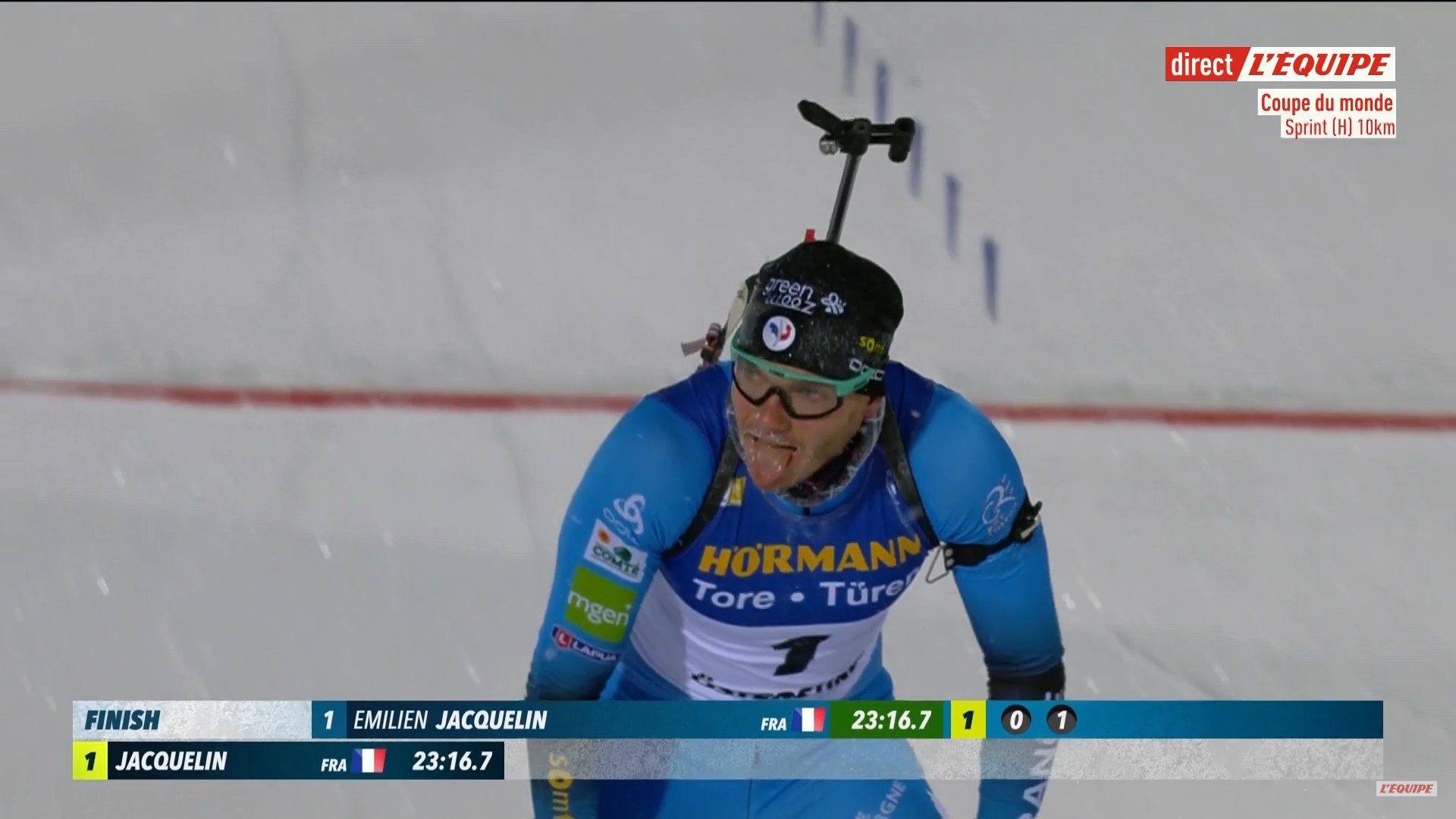 Sébastian Samuelsson a encore été monumental sur les skis pour remporter le sprint d'Ostersund. Il devance Emilien Jacquelin qui signe son premier podium.